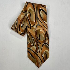 J. Garcia Lizard Board Limited Edition Collection 42 Silk Tie Gold Tan Black